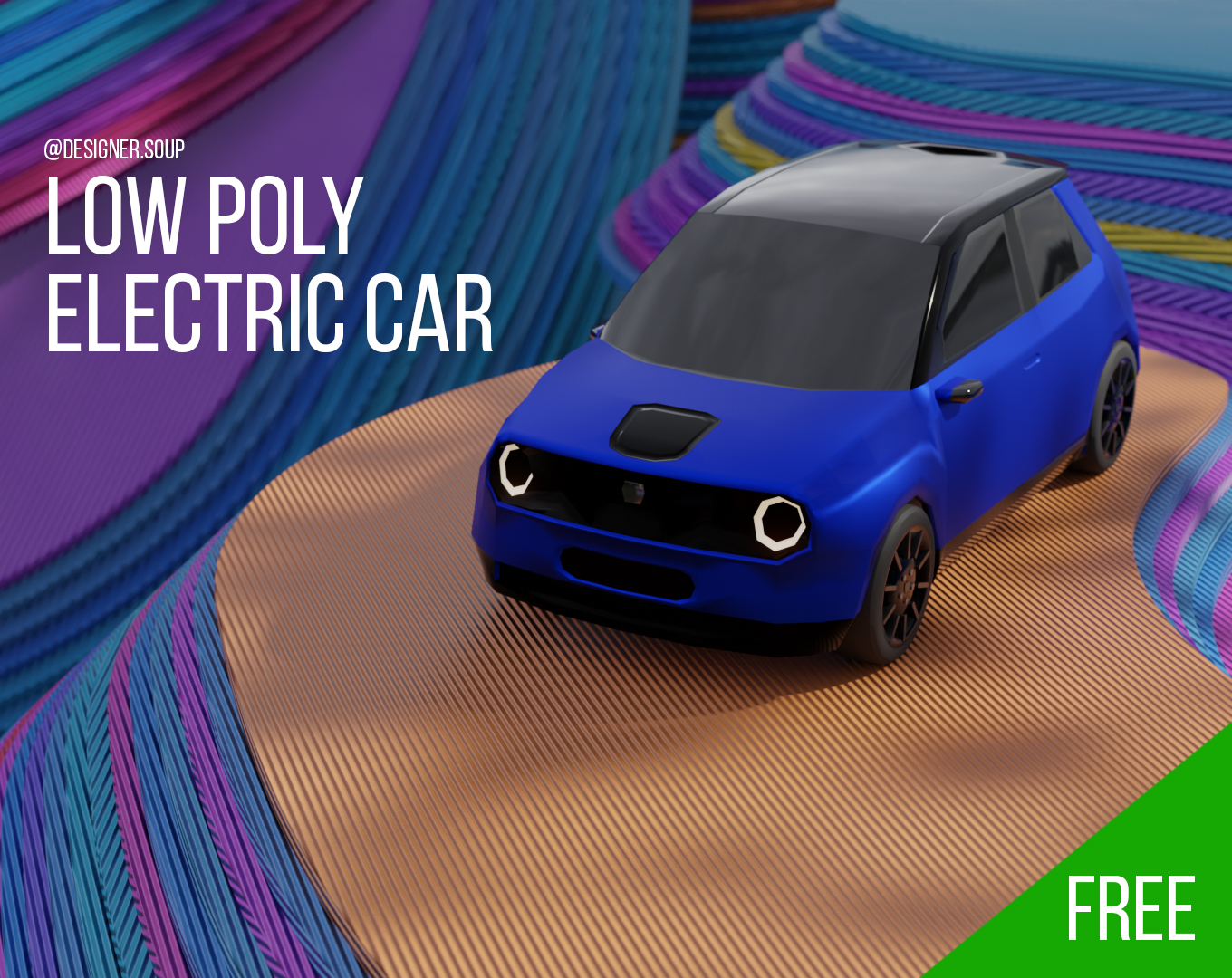Low Poly Electric Car
