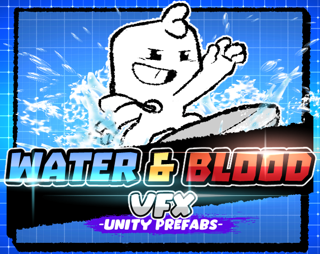 2D Water & Blood - Liquid VFX - Unity Prefabs by CartoonCoffee