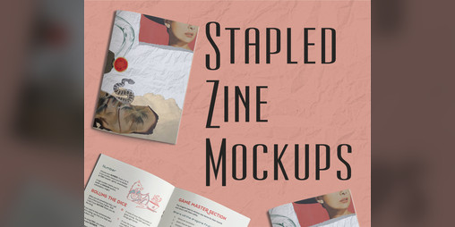 Cover image for A5 Stapled Zine Mockups