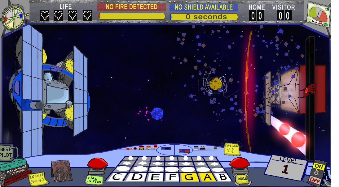 Screenshot of "Shout the Note" game