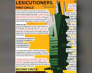 LEXICUTIONERS   - Redact reality itself to give yourself the edge over your foes. 