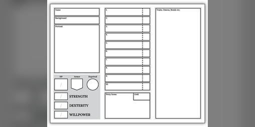 Cover image for Simple Cairn Pamphlet Character Sheet