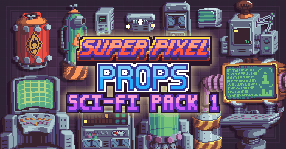 Super Pixel Props: Sci-fi Pack 1 by unTied Games