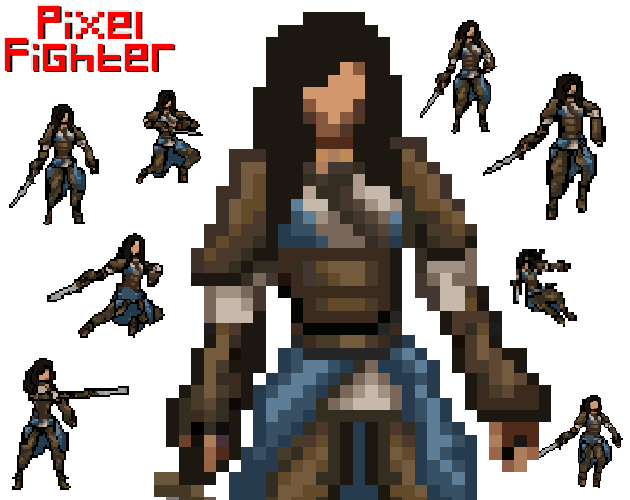Fighter Pixel Art 64px v2 - Fighter Pixel Art v2 Sprite Pack by Pixel Moon