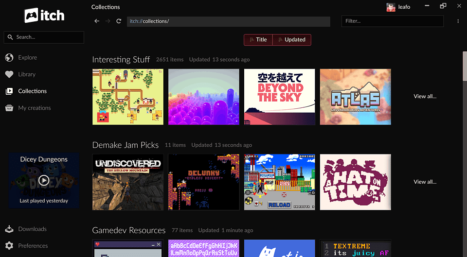 Itch.io Simple Remove from Collection