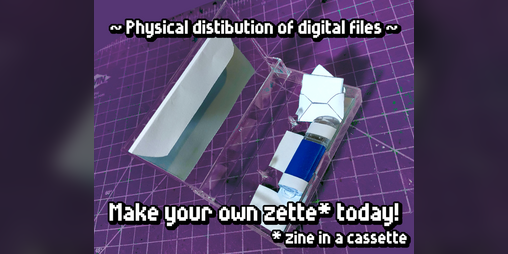 Cover image for Zette Printable Templates - Zine Cassette Box Papercraft & Inserts