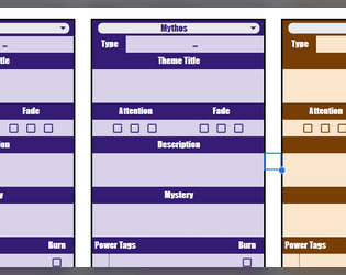 City of Mist - Character Sheets  