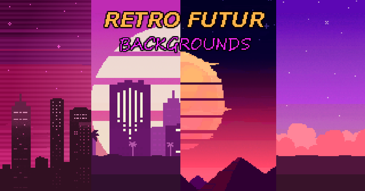 Retro Future Backgrounds Pack