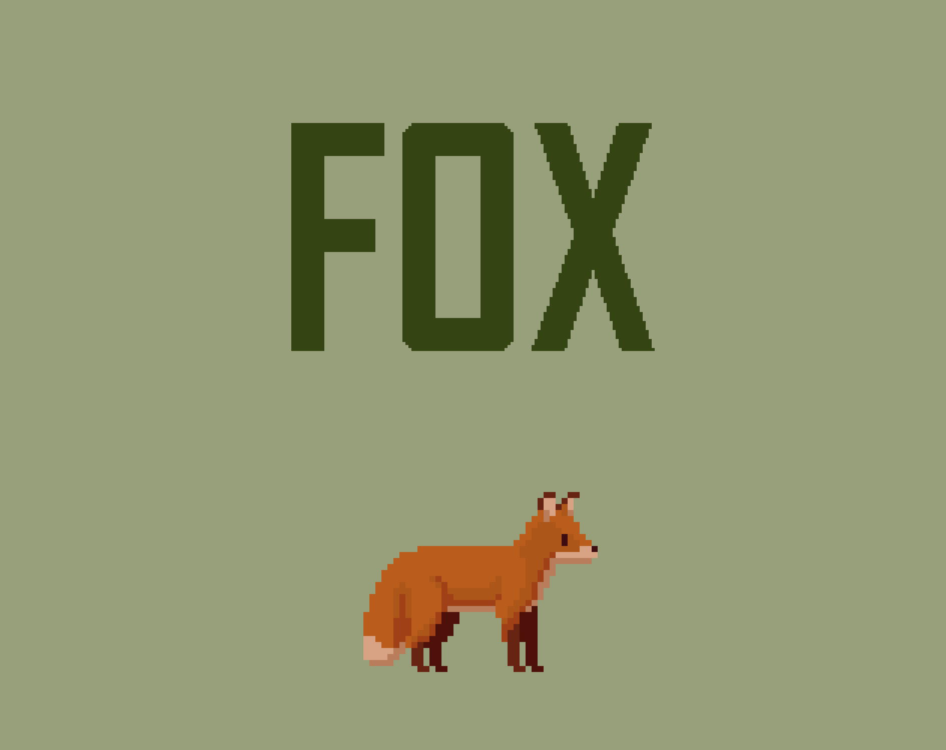 2D Pixel Art Fox Sprite
