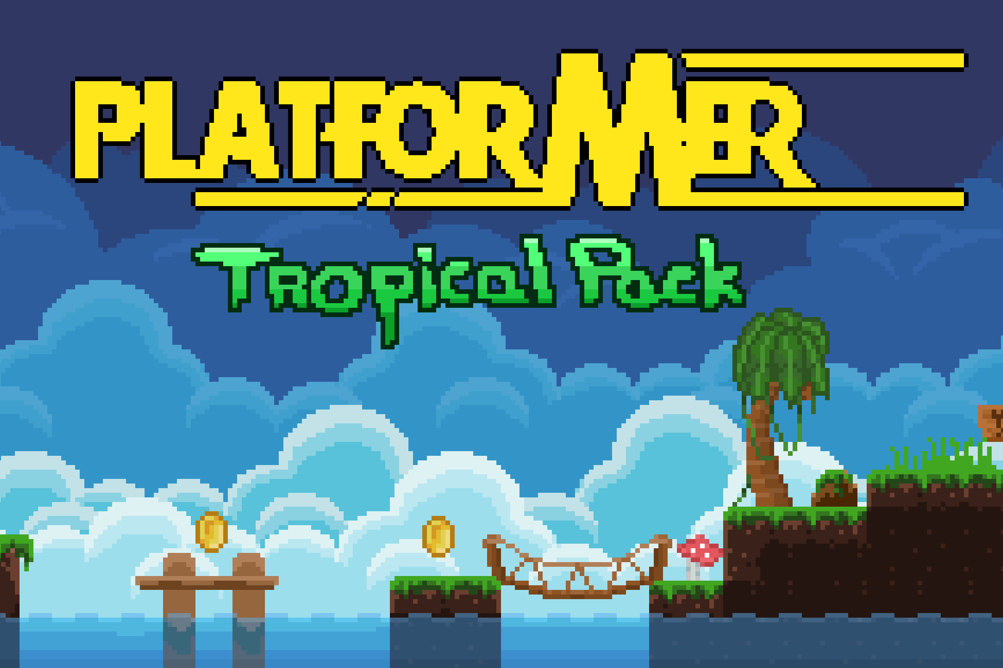 2D Pixel Art Platformer Pack ( Tropical )