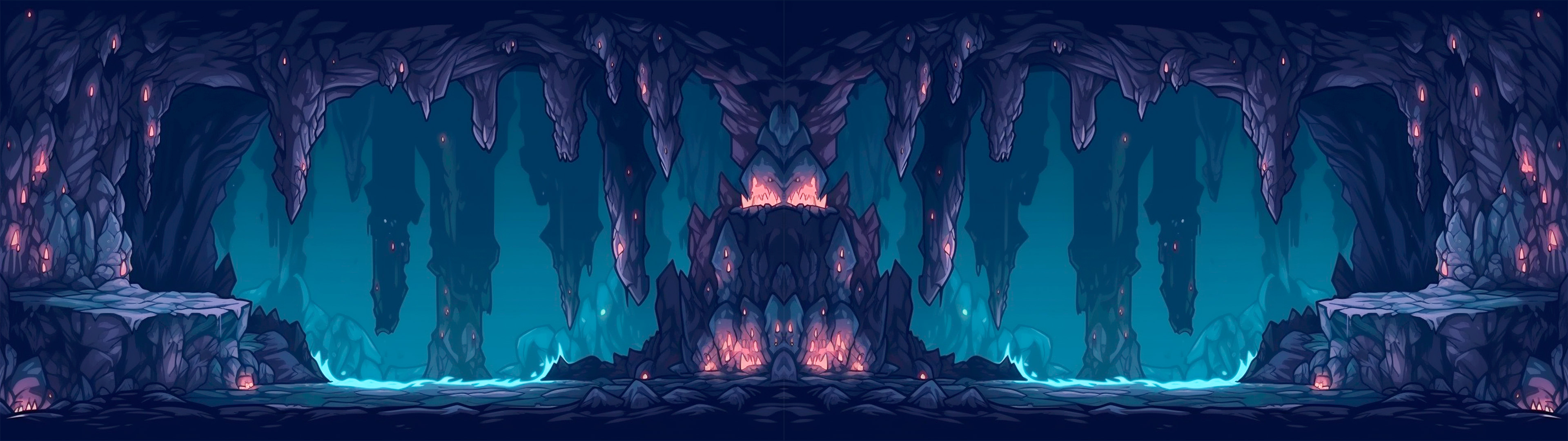 Evil Caverns Tiled Background