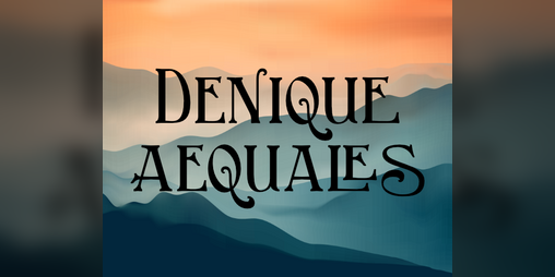 Cover image for Denique aequales