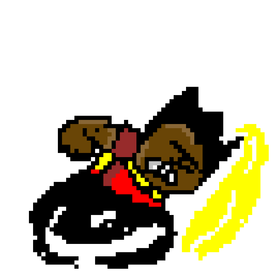 This is a sprite I made not done animating tho anyways Who let the floppa lover cook?!