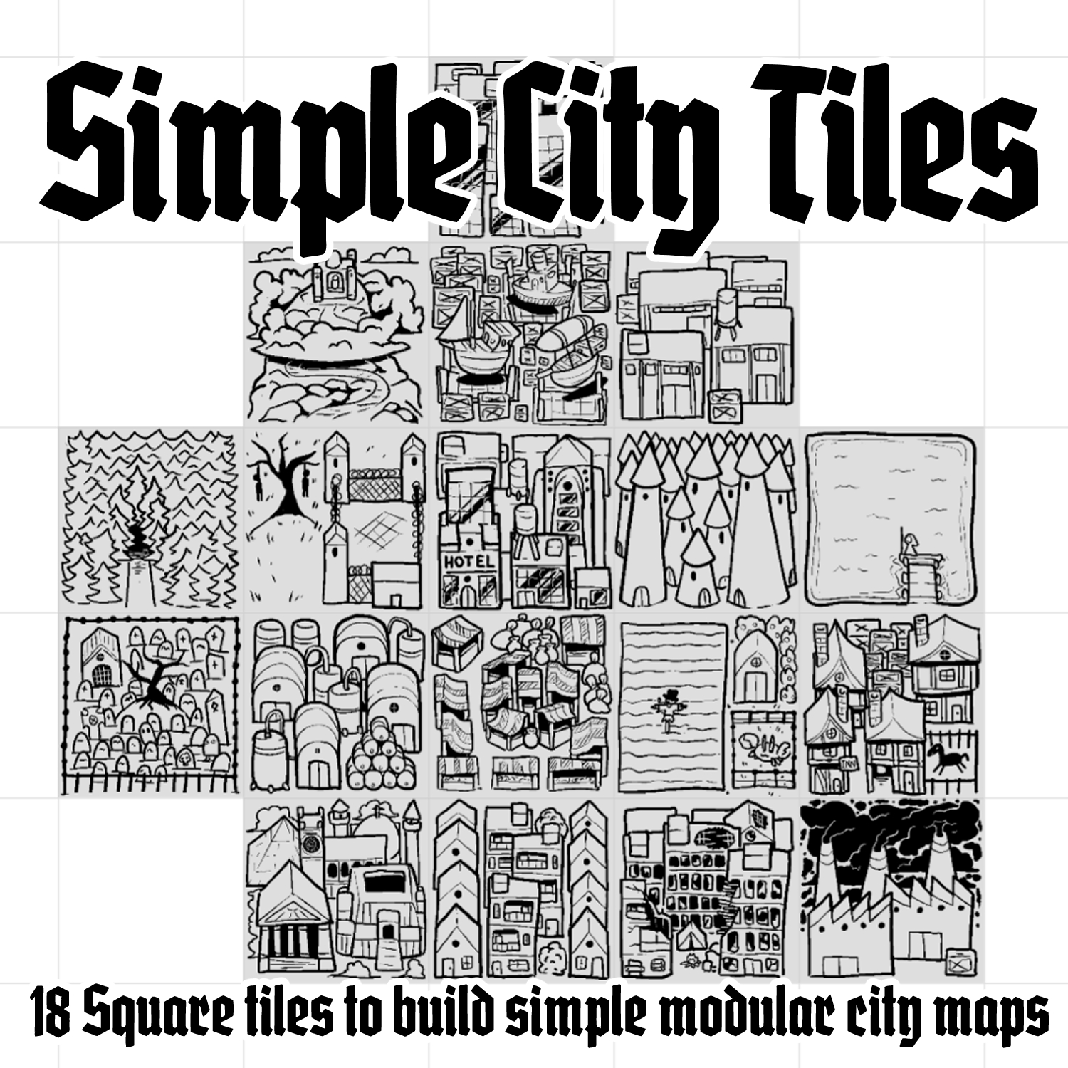 Simple town tiles by jazzdude