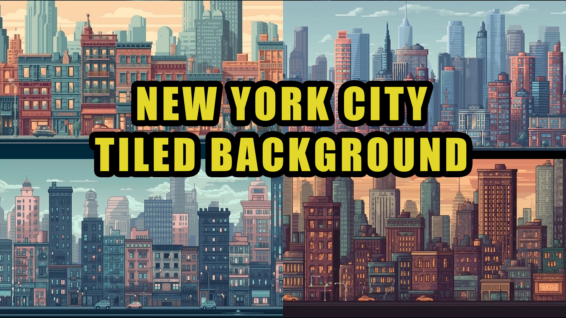 Town City Tiled Background