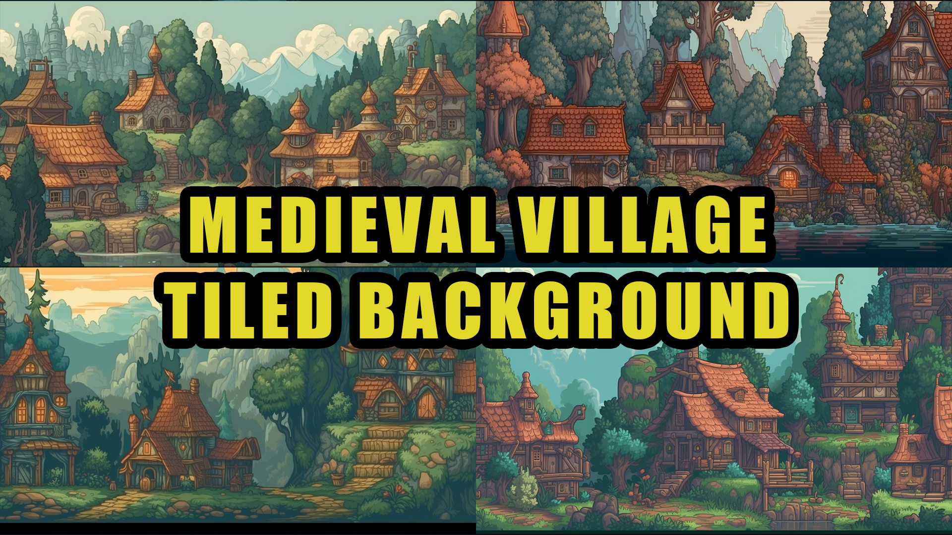 Medieval Village TILED BACKGROUND