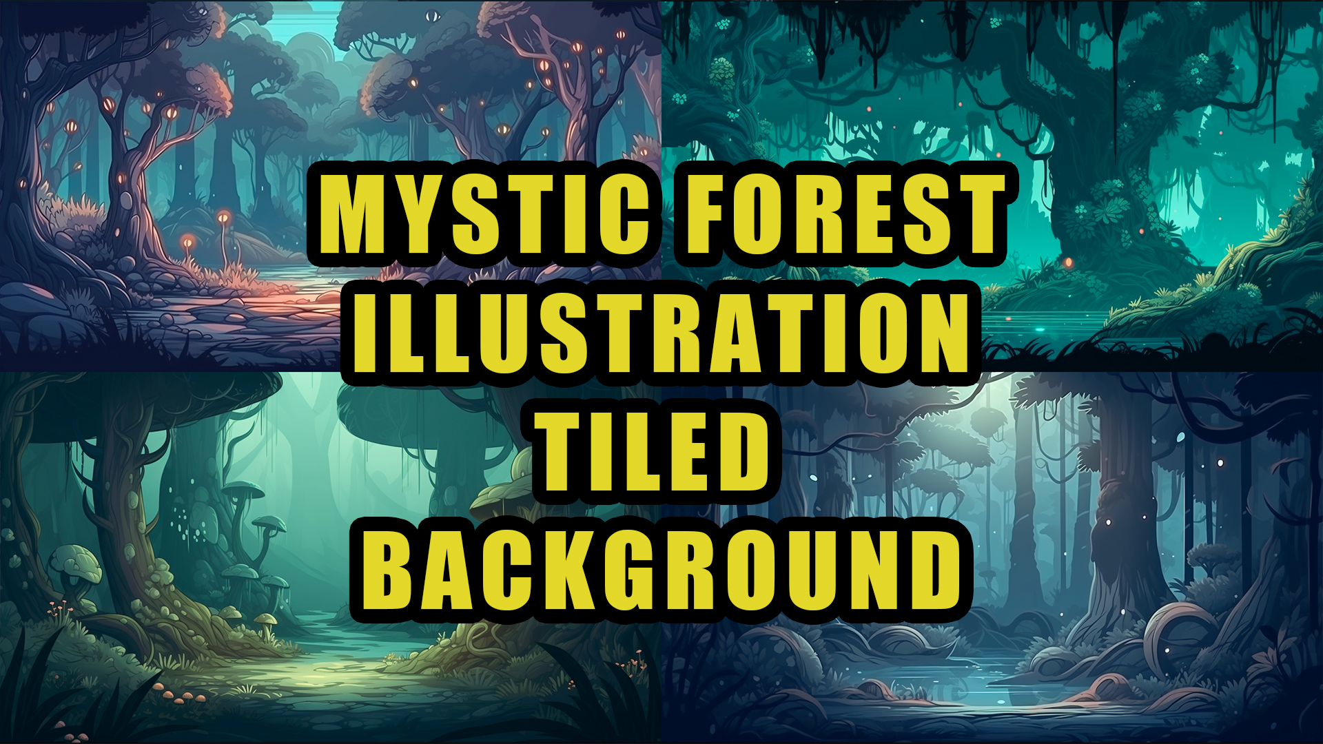 Mystical Forest Game Background Pack