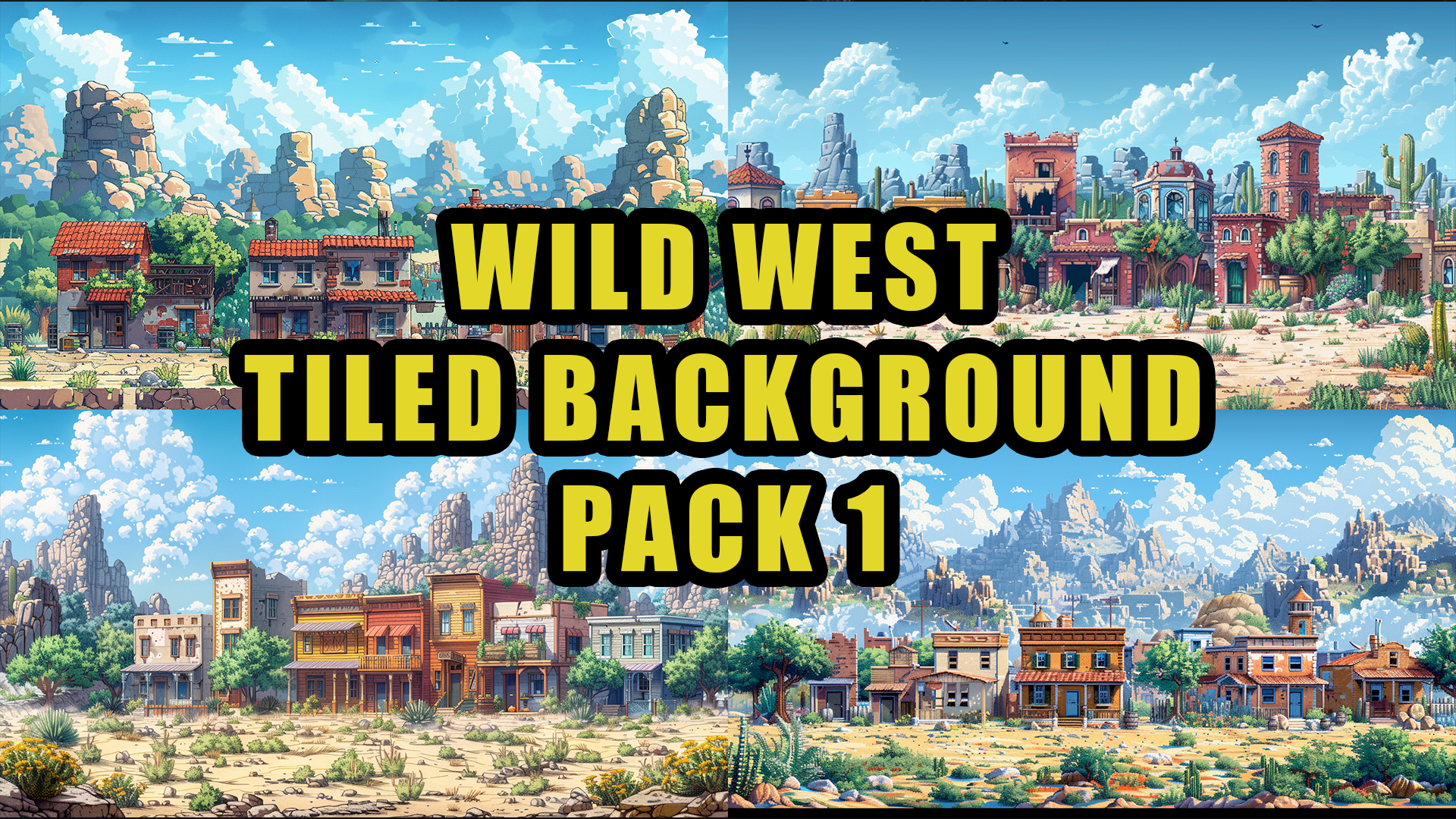 FREE Wild West TownscapeTiled Background