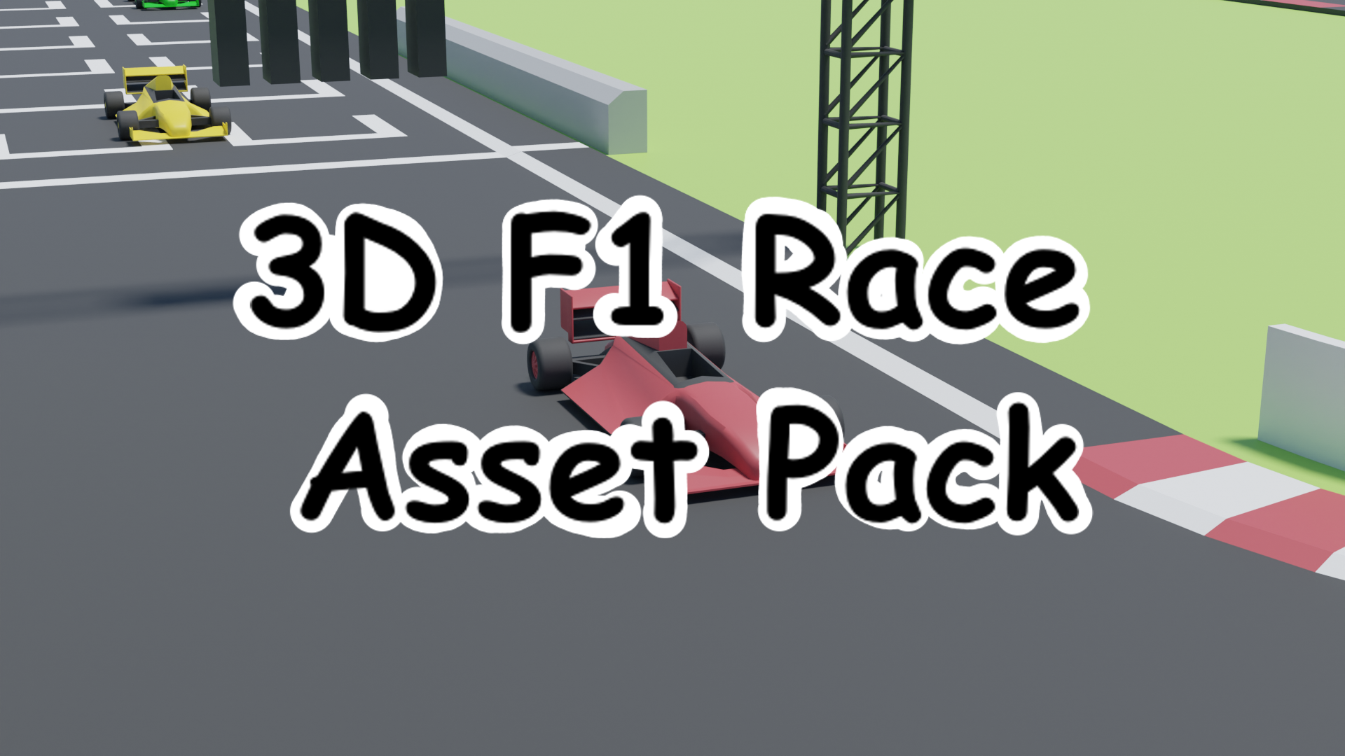 F1 Race Car and Track Asset Pack – Includes Start Lights and Safety Car ...