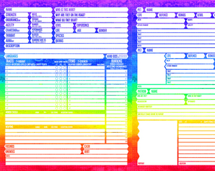 UVG - FULL SPECTRUM CHARACTER SHEETS  