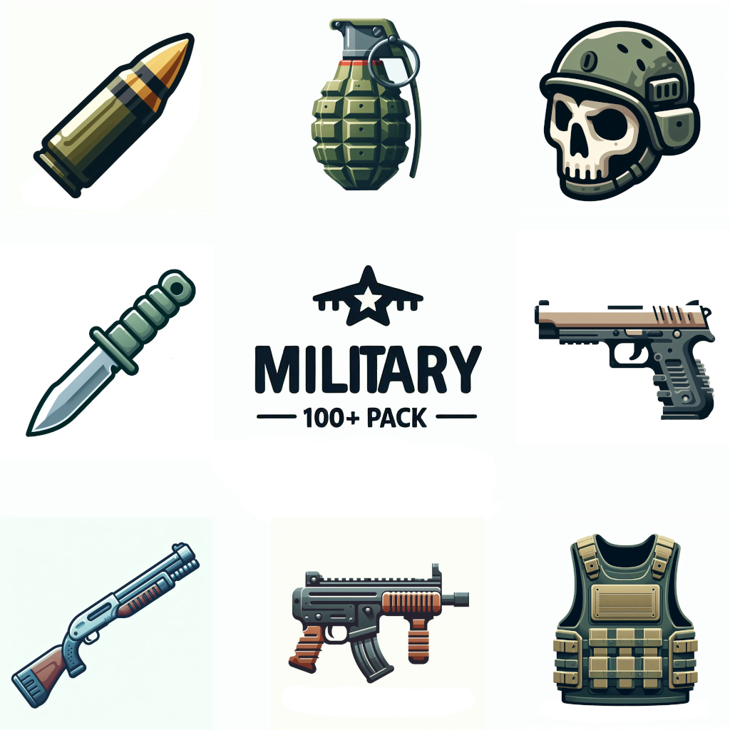 100 Icons - Military 2D Pack Vol.1