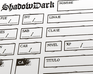 Shadowdark Character Sheet (spanish)  