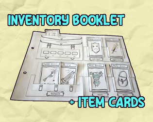 TTRPG Inventory Booklet and Item Cards  