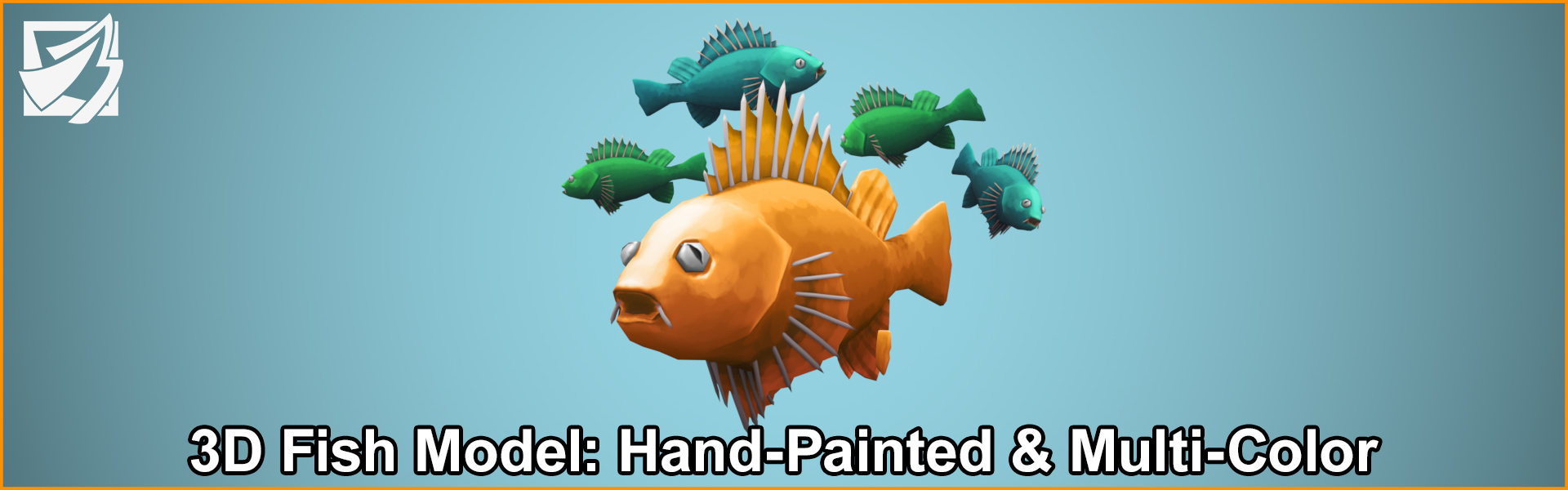 3D Fish Model: Hand-Painted & Multi-Color