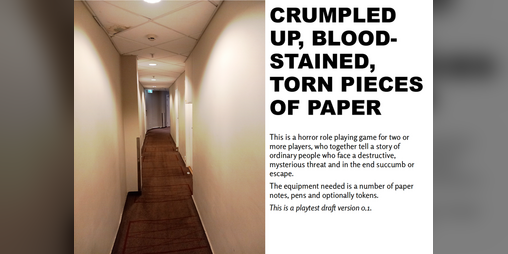Cover image for Crumpled up, blood-stained, torn pieces of paper
