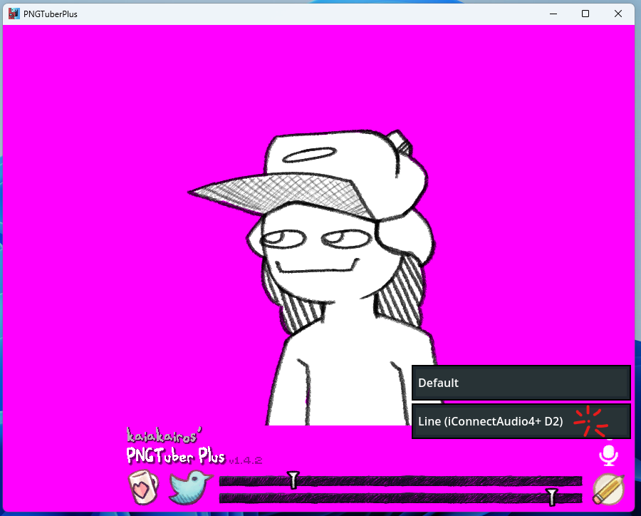 Clicking the audio option in question