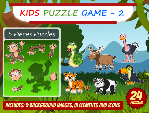 Kid Puzzle Game 2D Asset Pack 2