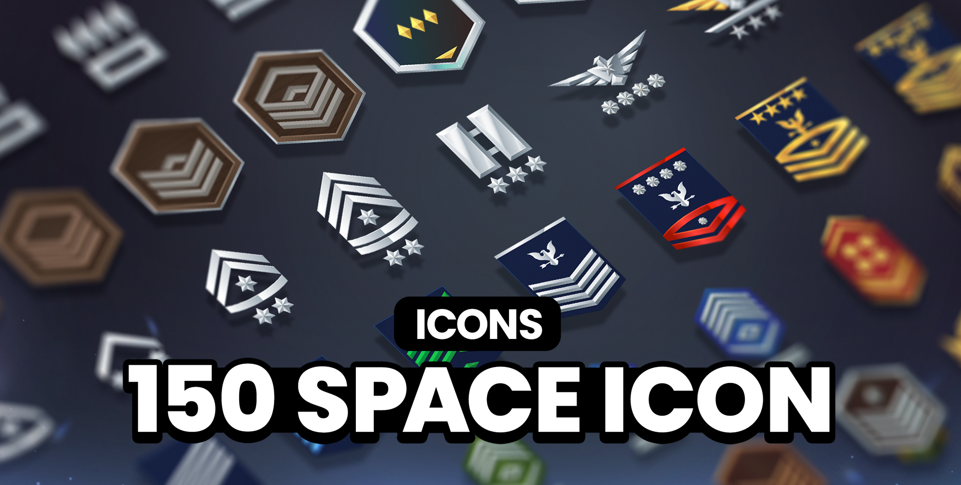 2D Icons - 150 Space Rank
