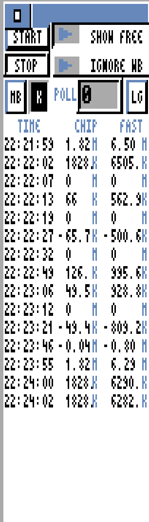 Consumer 1.1 - Amiga Memory Log Tool by lifeschool @ lemonamiga