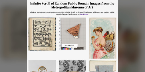Cover image for Infinite Scroll of Random Public Domain Images from the Metropolitan Museum of Art