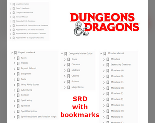 D&D SRD 5.1 PDF with full bookmarks (English/French)R  