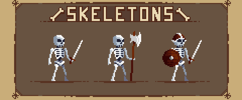 Pixel Art Skeletons Pack