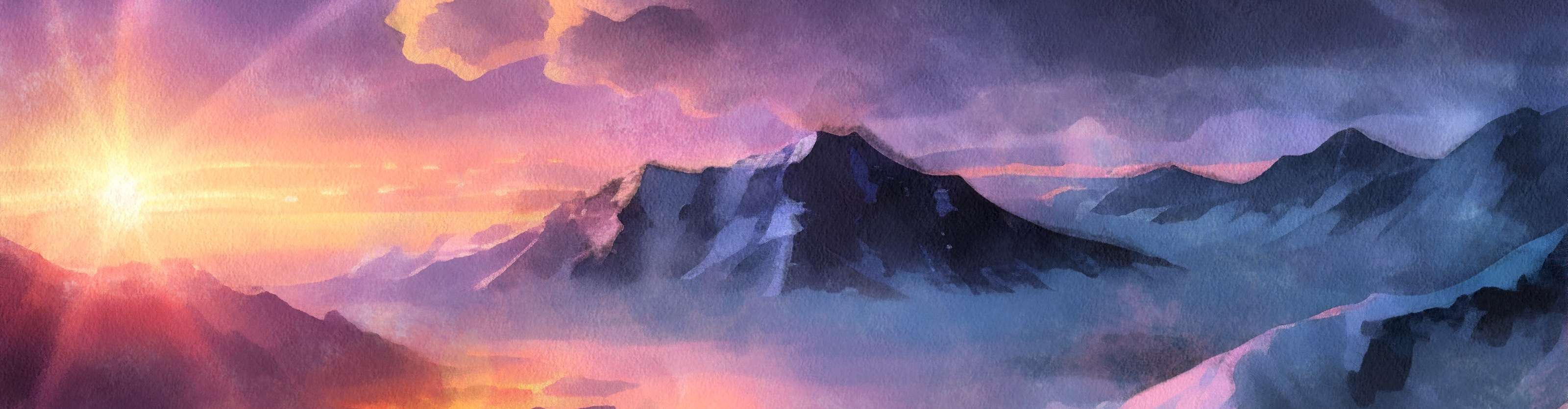 32 Free Digital Watercolor Paintings of Desolate Landscapes
