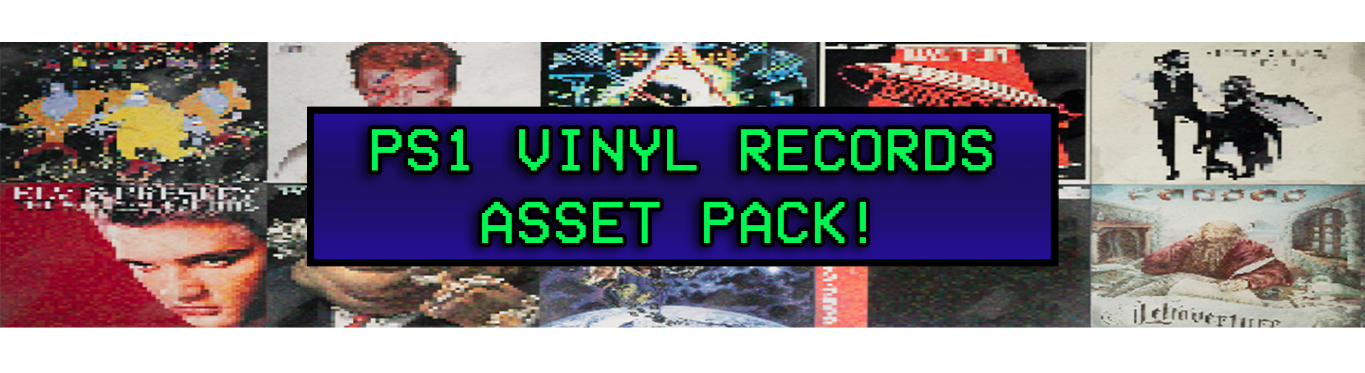 PSX PS1 Vinyl Records/Covers Low Poly - Free Asset Pack!