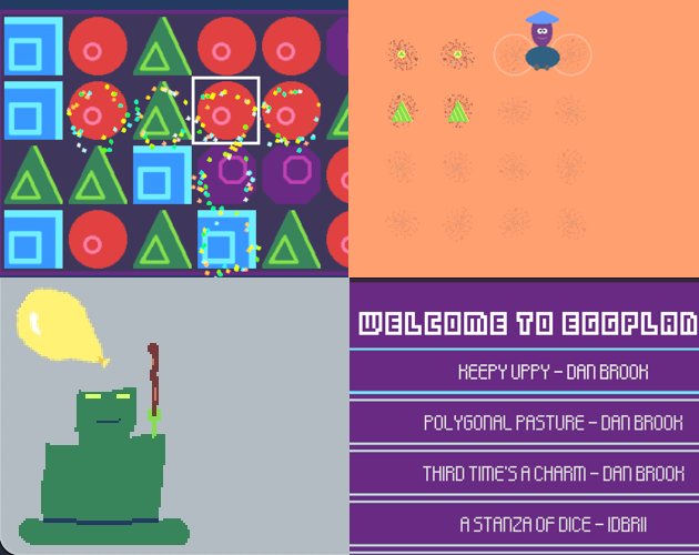 Eggplant 50 - Keepy Uppy, Polygonal Pasture, Third Time's a Charm