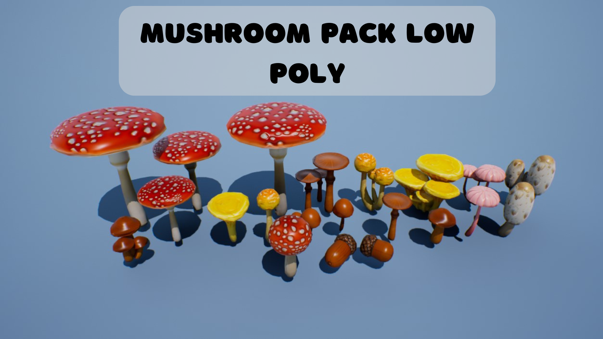 Mushroom Pack Low Poly