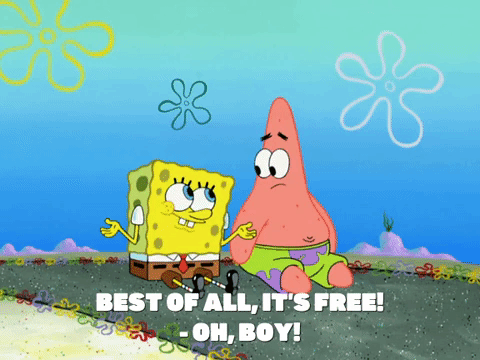 it’s free SpongeBob SquarePants gif