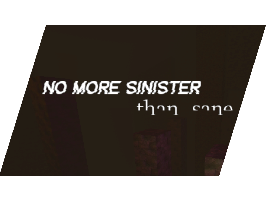 Cover image for NO MORE SINISTER than sane