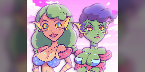 Cover image for Space Girls Can't Swim