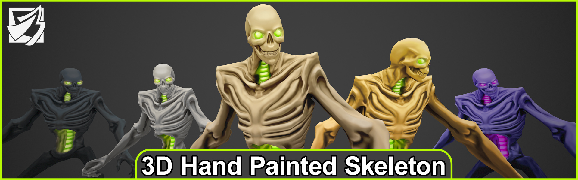 3D Hand Painted Skeleton