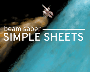 beam saber: simple sheets   - simple sheets for easy viewing 