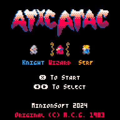 Pico8 Atic Atac by MinionSoft