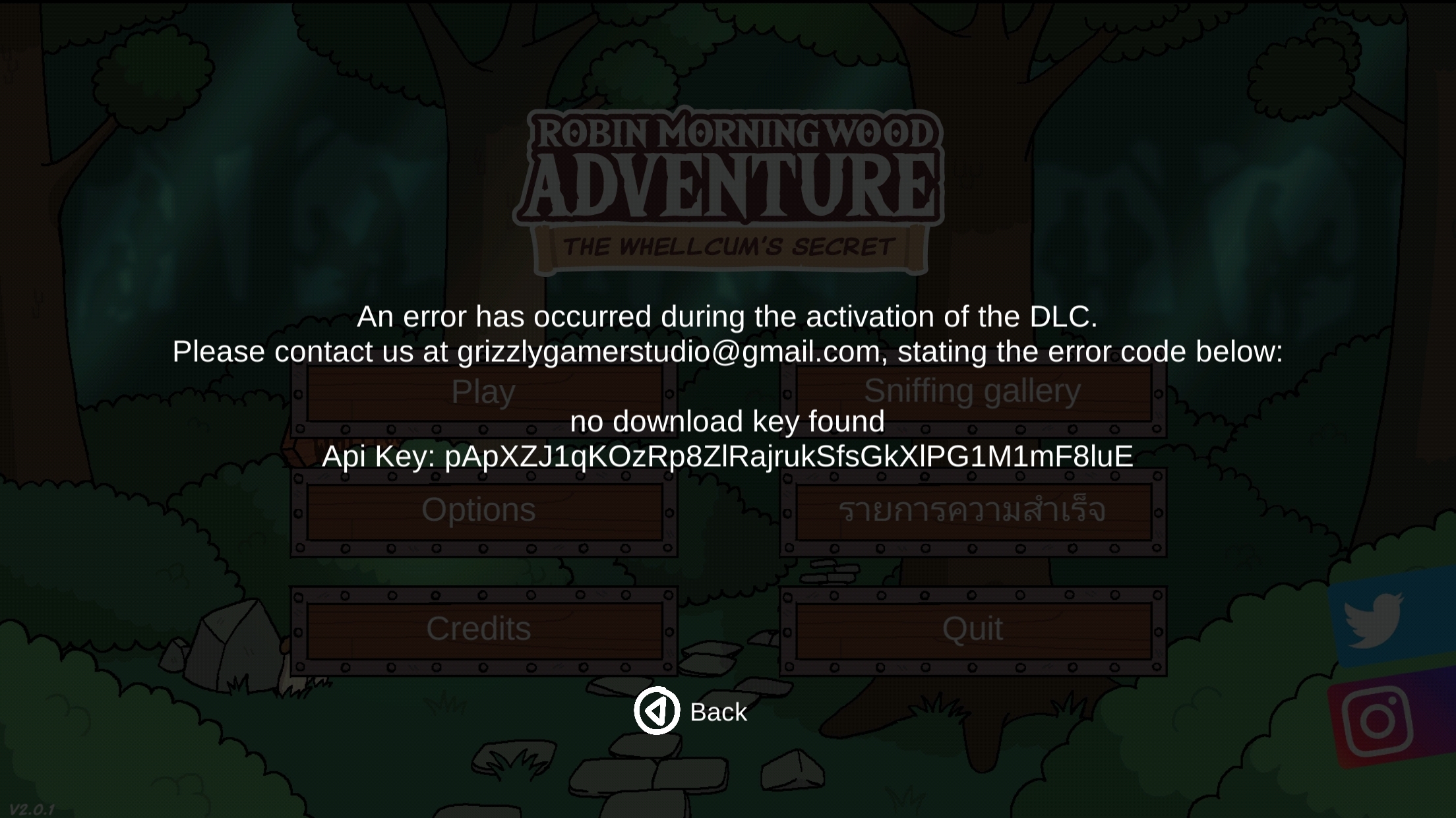 Key DLC error