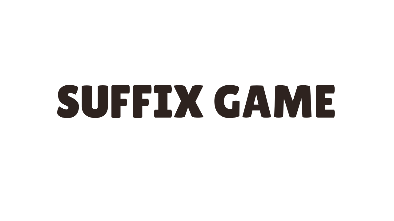 Cover image for Suffix Game: Chapter 1