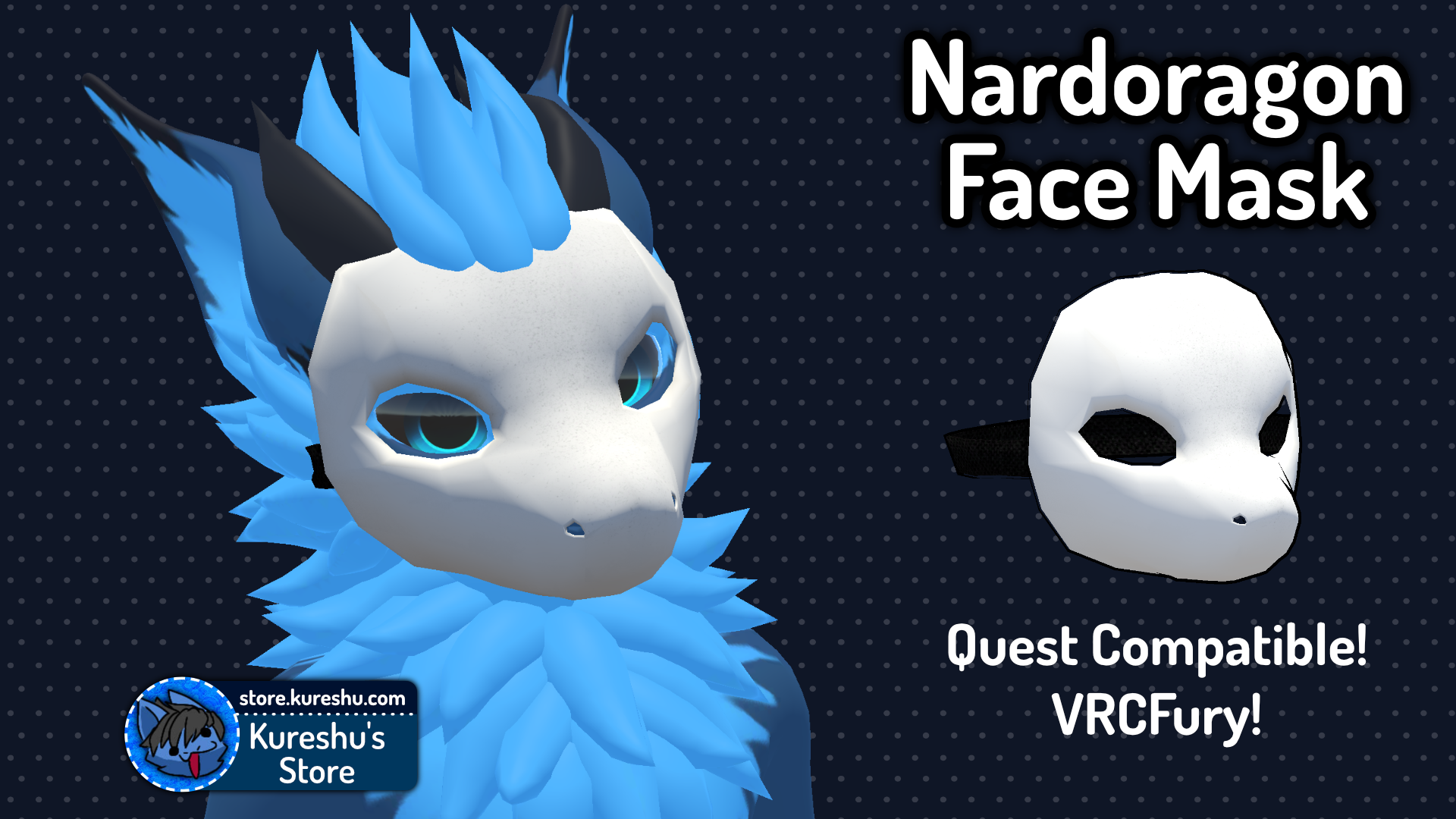 Nardoragon Face Mask (VRChat PC and Quest Compatible)
