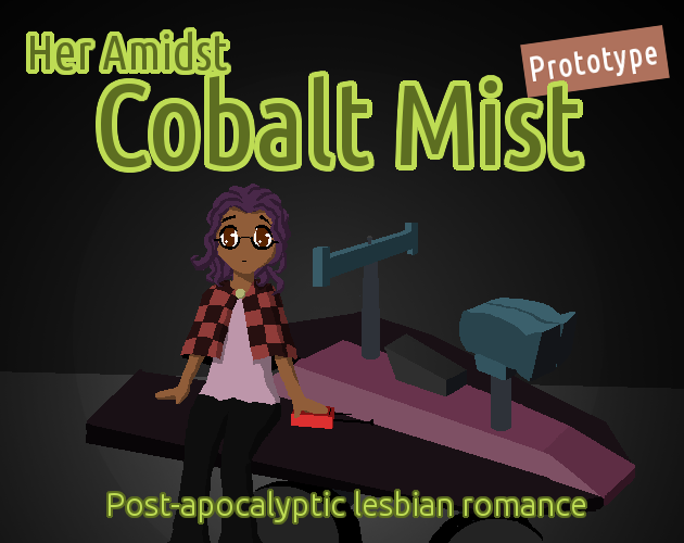 Her Amidst Cobalt Mist